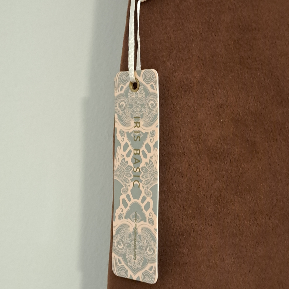 Iris Basic Brown Double Buckle Unlined Mini Skirt… - image 8